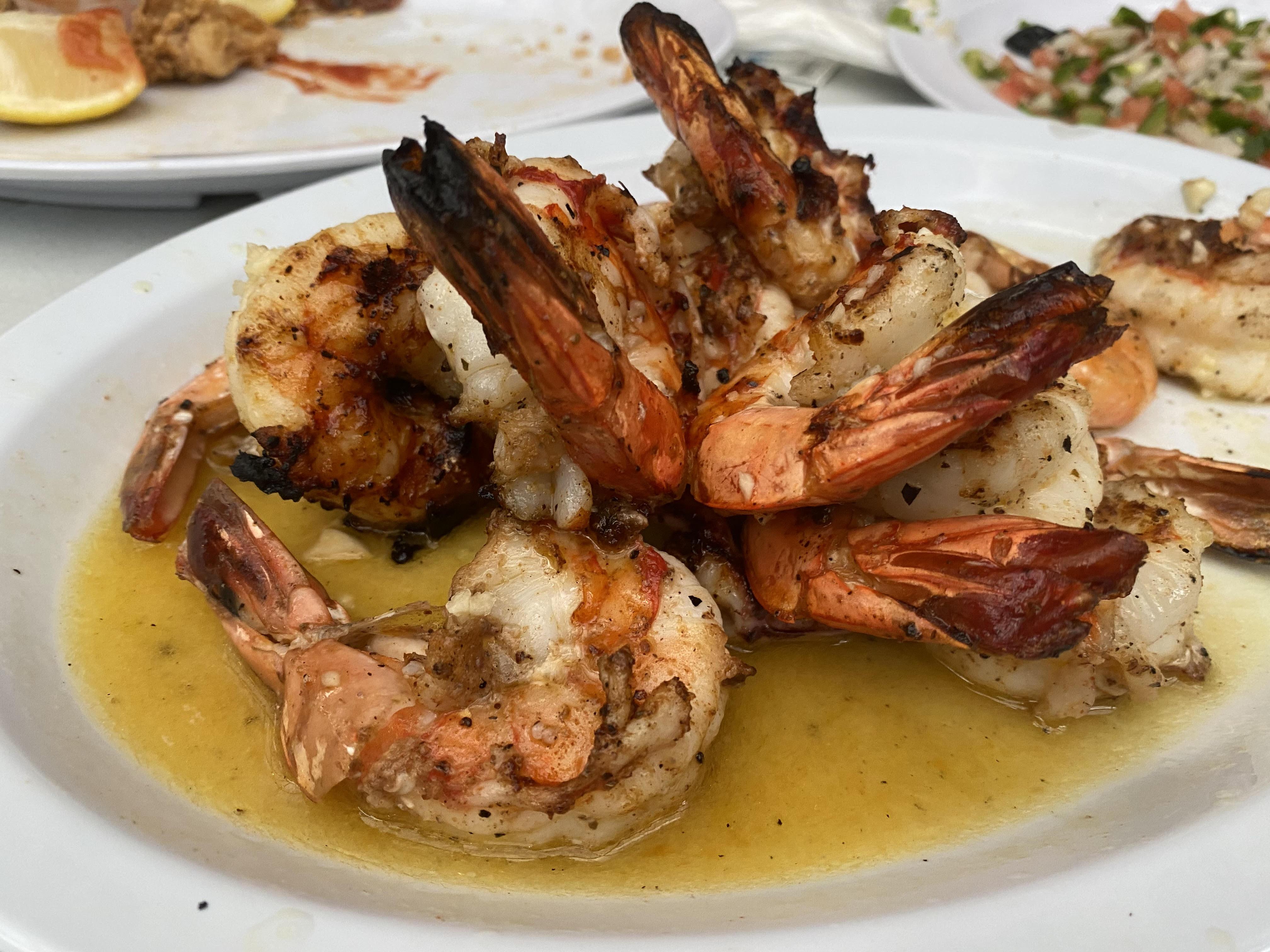 Grilled shrimp at Astoria Seafood